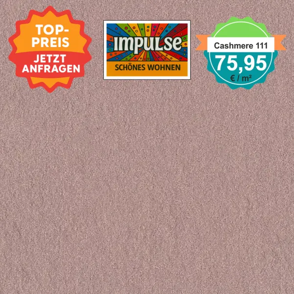 Girloon Cashmere 111 – strukturierter Velours-Teppichboden in 400 cm Breite